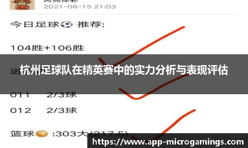 杭州足球队在精英赛中的实力分析与表现评估